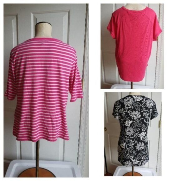 3 Shirt Tops Tommy Hilfiger Boat Neck Blouse WOMEN'S WOMAN'S EXTRA LARGE - Picture 2 of 4